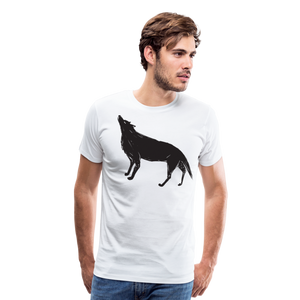 Abstract Wolf | Men's Premium T-Shirt - white