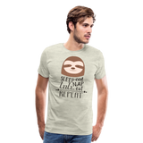 Eat Nap Eat Repeat | Men's Premium T-Shirt - heather oatmeal