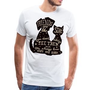 Friends Are Like Stars | Men's Premium T-Shirt - white