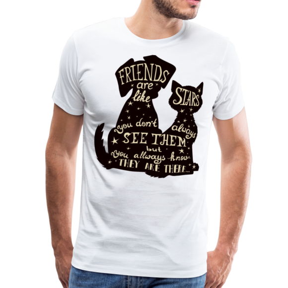 Friends Are Like Stars | Men's Premium T-Shirt - white