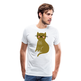 Happy Cat | Men's Premium T-Shirt - white