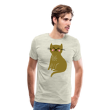 Happy Cat | Men's Premium T-Shirt - heather oatmeal