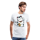 Maneki Neko | Men's Premium T-Shirt - white