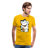 Maneki Neko | Men's Premium T-Shirt - sun yellow