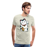 Maneki Neko | Men's Premium T-Shirt - heather oatmeal