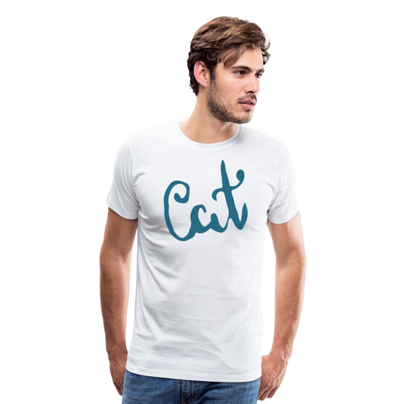 Cat | Men's Premium T-Shirt - white