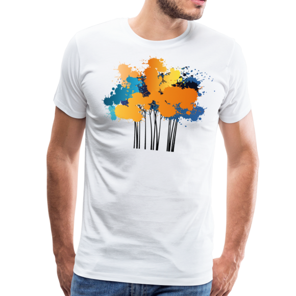 Abstract Forest | Men's Premium T-Shirt - white