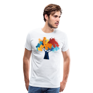 Abstract Tree II | Men's Premium T-Shirt - white