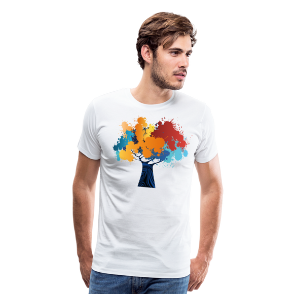 Abstract Tree II | Men's Premium T-Shirt - white