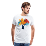 Abstract Tree II | Men's Premium T-Shirt - white