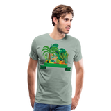 Indoor Plants | Men's Premium T-Shirt - steel green