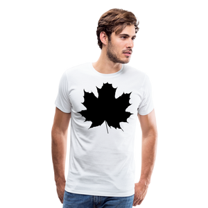 Maple Leaf Silhouette I | Men's Premium T-Shirt - white