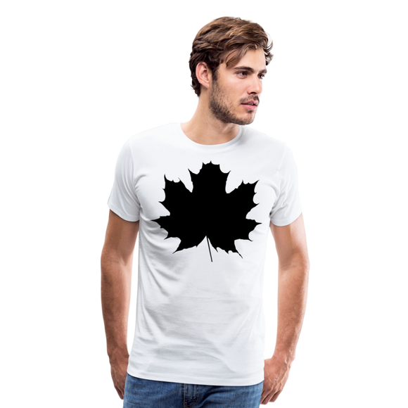 Maple Leaf Silhouette I | Men's Premium T-Shirt - white