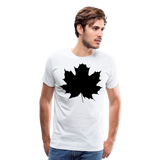 Maple Leaf Silhouette I | Men's Premium T-Shirt - white