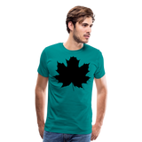 Maple Leaf Silhouette I | Men's Premium T-Shirt - teal