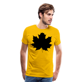 Maple Leaf Silhouette I | Men's Premium T-Shirt - sun yellow