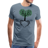 Heart Tree | Men's Premium T-Shirt - steel blue