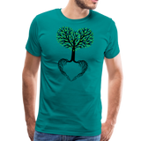 Heart Tree | Men's Premium T-Shirt - teal