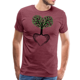 Heart Tree | Men's Premium T-Shirt - heather burgundy