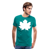 Maple Leaf Silhouette II | Men's Premium T-Shirt - teal