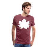 Maple Leaf Silhouette II | Men's Premium T-Shirt - heather burgundy