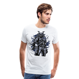 Futuristic Samurai | Men's Premium T-Shirt - white