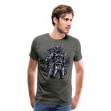 Futuristic Samurai | Men's Premium T-Shirt - asphalt gray