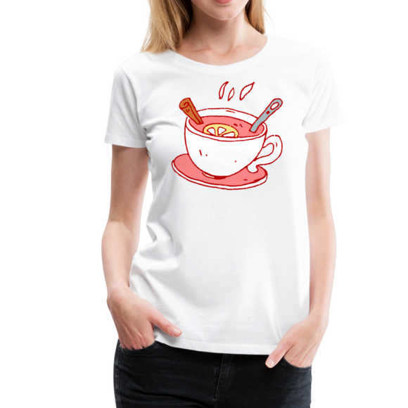 Hot Tea II | Women’s Premium T-Shirt - white