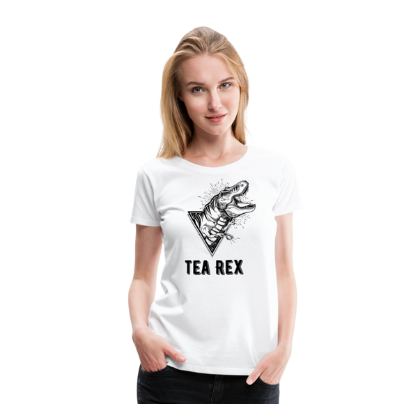 Tea Rex | Women’s Premium T-Shirt - white