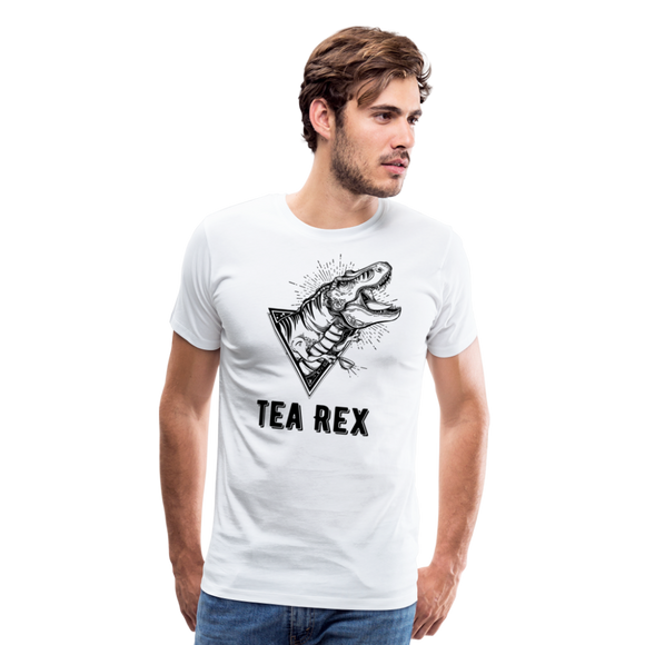 Tea Rex | Men's Premium T-Shirt - white