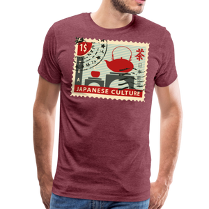 Japanese Culture Stamp II | Men's Premium T-Shirt - heather burgundy