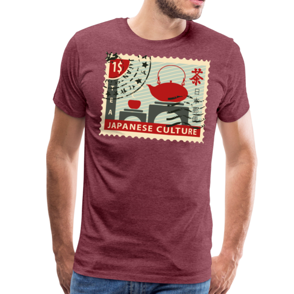 Japanese Culture Stamp II | Men's Premium T-Shirt - heather burgundy