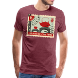 Japanese Culture Stamp II | Men's Premium T-Shirt - heather burgundy