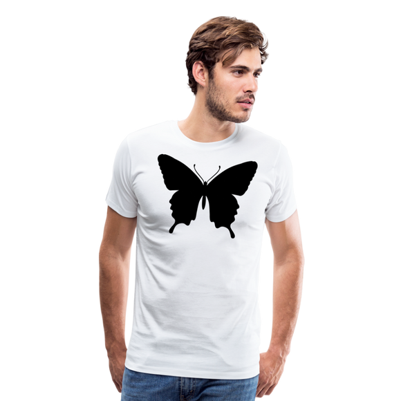 Butterfly Silhouette I | Men's Premium T-Shirt - white