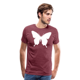 Butterfly Silhouette II | Men's Premium T-Shirt - heather burgundy