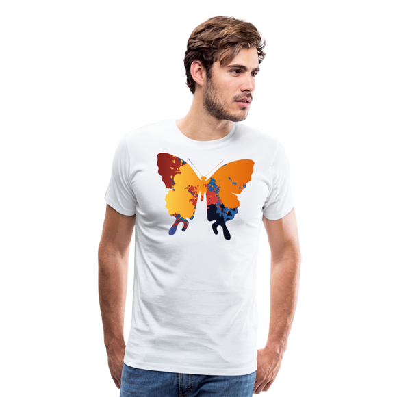 Abstract Butterfly II | Men's Premium T-Shirt - white