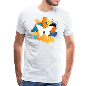 Splash Art Butterfly I | Men's Premium T-Shirt - white