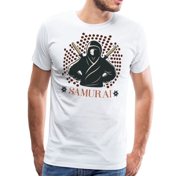 Samurai V | Men's Premium T-Shirt - white