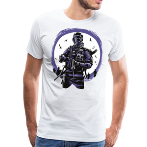 Gas Mask Soldier I | Men's Premium T-Shirt - white