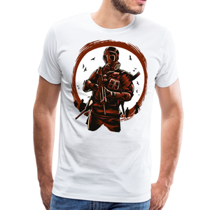 Gas Mask Soldier II | Men's Premium T-Shirt - white