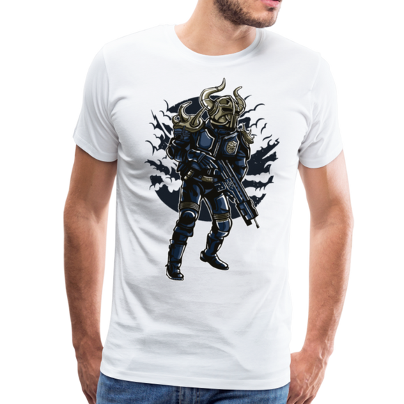 Futuristic Viking Soldier | Men's Premium T-Shirt - white