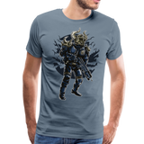 Futuristic Viking Soldier | Men's Premium T-Shirt - steel blue