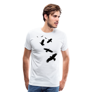 Flock Of Crows I | Men's Premium T-Shirt - white