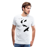 Flock Of Crows I | Men's Premium T-Shirt - white