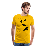 Flock Of Crows I | Men's Premium T-Shirt - sun yellow