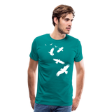 Flock Of Crows II | Men's Premium T-Shirt - teal