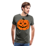 Scary Pumpkin | Men's Premium T-Shirt - asphalt gray