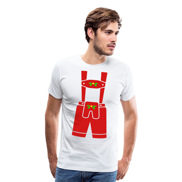 Lederhosen | Men's Premium T-Shirt - white