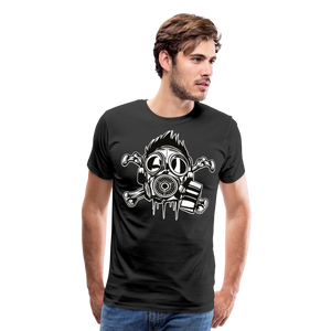 Cross Bones Gasmask | Men's Premium T-Shirt - black