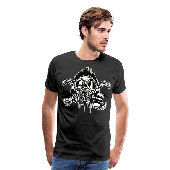 Cross Bones Gasmask | Men's Premium T-Shirt - black